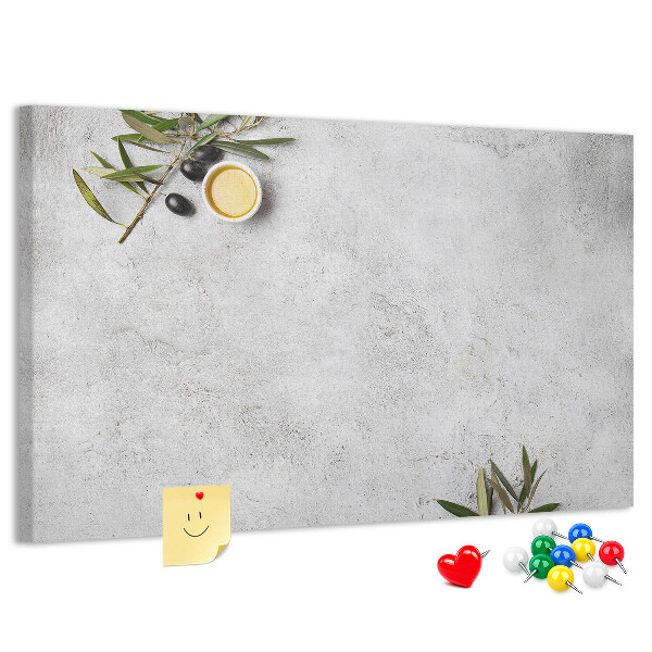 Tableau de liège Des accents naturels sur un fond gris