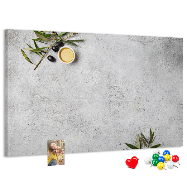 Tableau de liège Des accents naturels sur un fond gris
