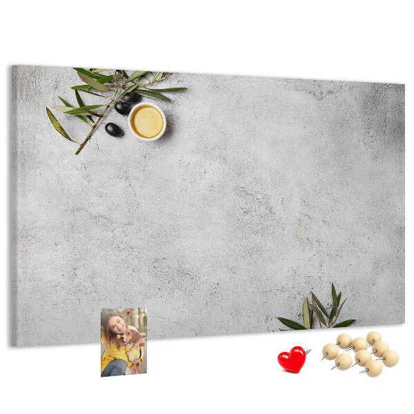 Tableau de liège Des accents naturels sur un fond gris