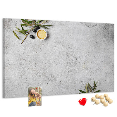 Tableau de liège Des accents naturels sur un fond gris