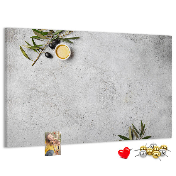 Tableau de liège Des accents naturels sur un fond gris