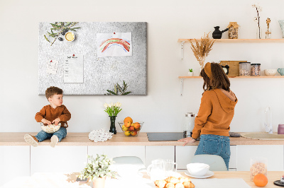 Tableau de liège Des accents naturels sur un fond gris