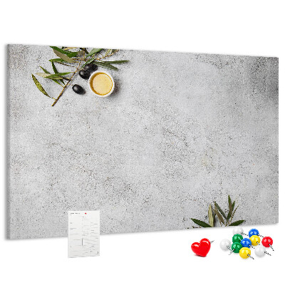 Tableau de liège Des accents naturels sur un fond gris