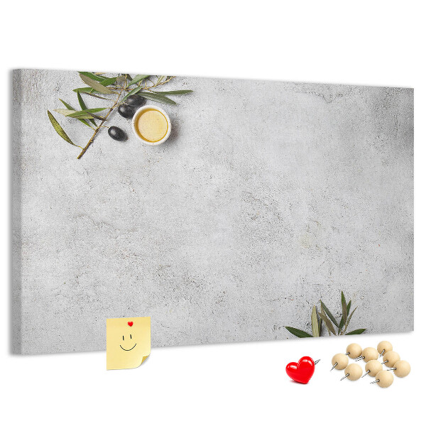 Tableau de liège Des accents naturels sur un fond gris