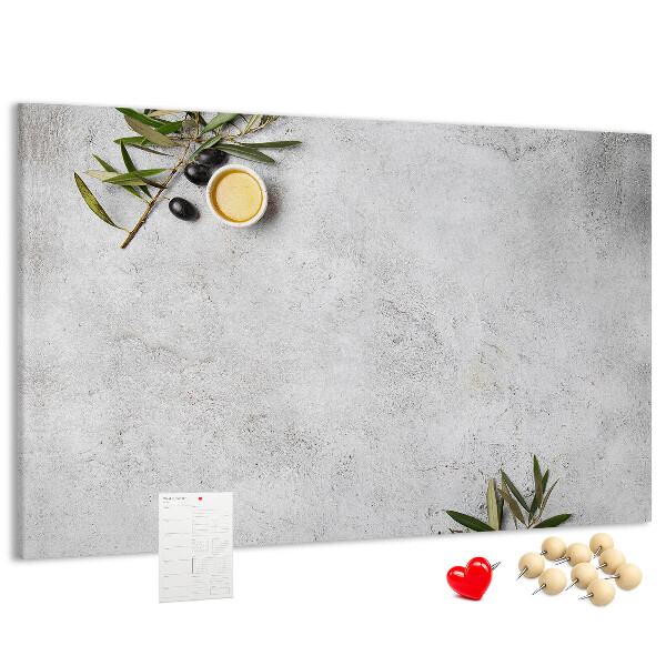 Tableau de liège Des accents naturels sur un fond gris
