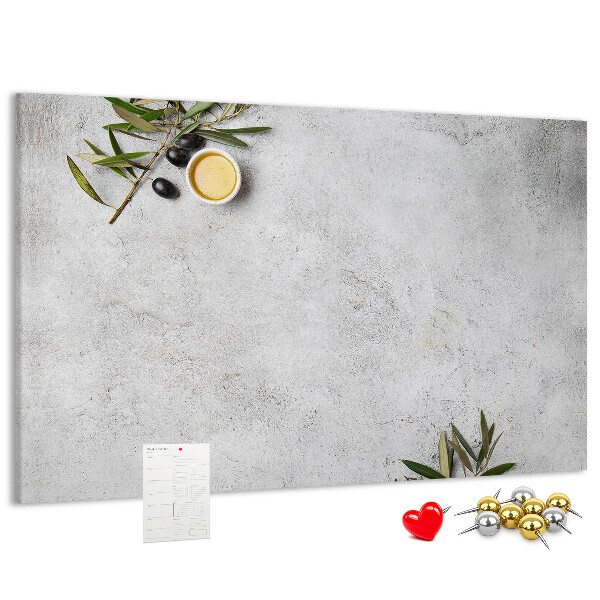 Tableau de liège Des accents naturels sur un fond gris