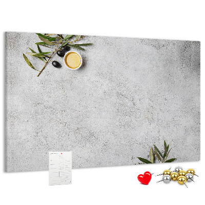 Tableau de liège Des accents naturels sur un fond gris