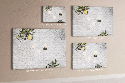 Tableau de liège Des accents naturels sur un fond gris