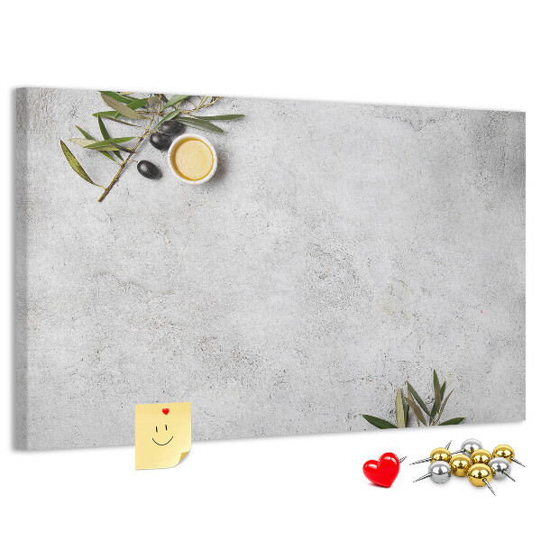 Tableau de liège Des accents naturels sur un fond gris