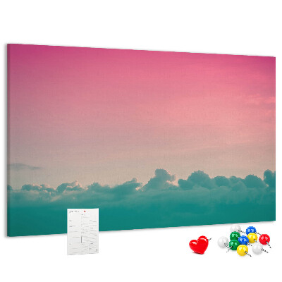 Tableau en liège Coucher de soleil sur les nuages aux teintes pastel