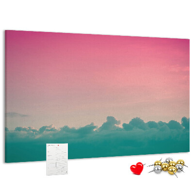 Tableau en liège Coucher de soleil sur les nuages aux teintes pastel