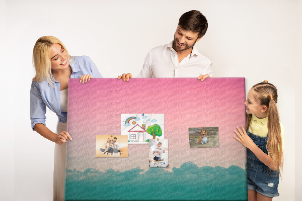 Tableau en liège Coucher de soleil sur les nuages aux teintes pastel