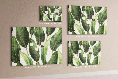 Tableau de liège Feuilles tropicales dans des tons de vert