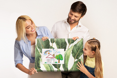 Tableau de liège Feuilles tropicales dans des tons de vert