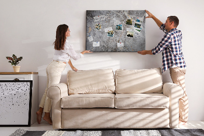 Tableau en liège élégant motif de marbre gris veiné