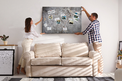 Tableau en liège élégant motif de marbre gris veiné