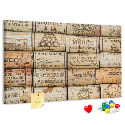 Tableau affichage liège Bouchons de vin de formes variées