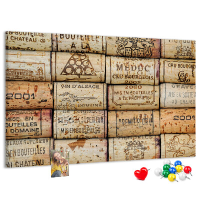 Tableau affichage liège Bouchons de vin de formes variées