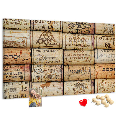 Tableau affichage liège Bouchons de vin de formes variées