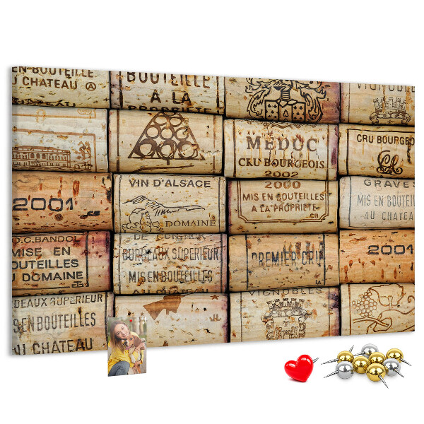 Tableau affichage liège Bouchons de vin de formes variées