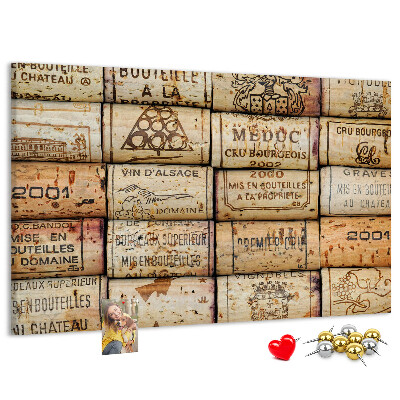 Tableau affichage liège Bouchons de vin de formes variées