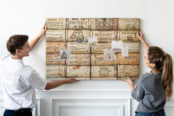 Tableau affichage liège Bouchons de vin de formes variées