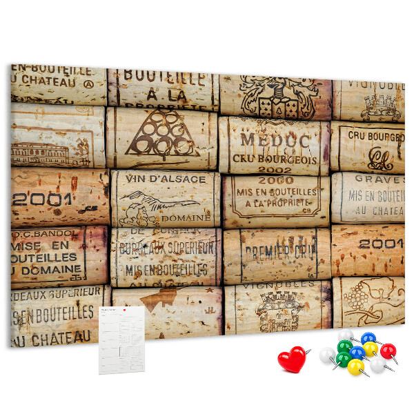 Tableau affichage liège Bouchons de vin de formes variées