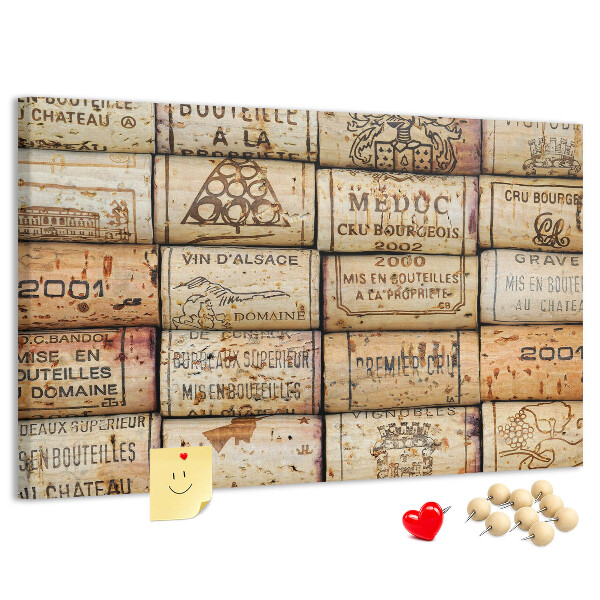 Tableau affichage liège Bouchons de vin de formes variées
