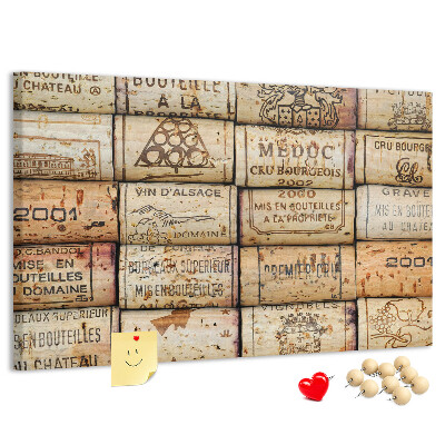 Tableau affichage liège Bouchons de vin de formes variées