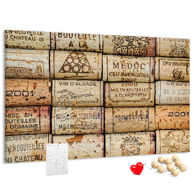 Tableau affichage liège Bouchons de vin de formes variées