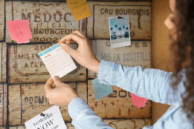 Tableau affichage liège Bouchons de vin de formes variées