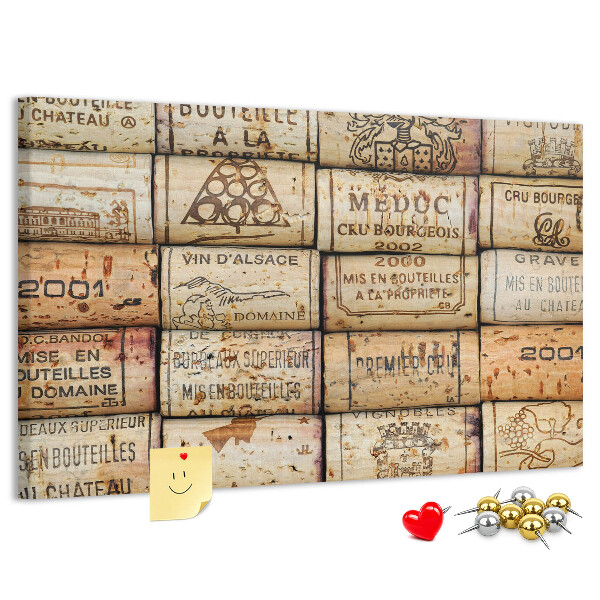Tableau affichage liège Bouchons de vin de formes variées