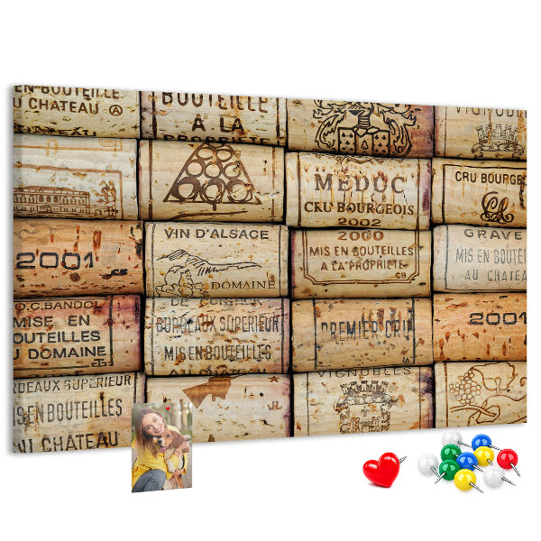 Tableau affichage liège Bouchons de vin de formes variées