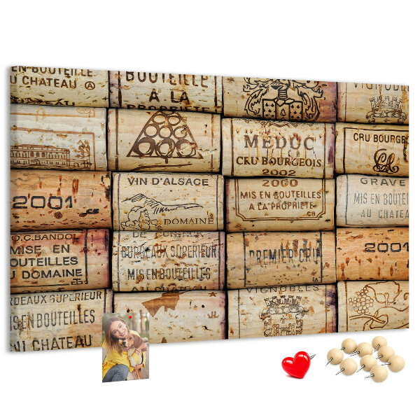 Tableau affichage liège Bouchons de vin de formes variées