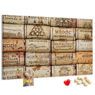 Tableau affichage liège Bouchons de vin de formes variées