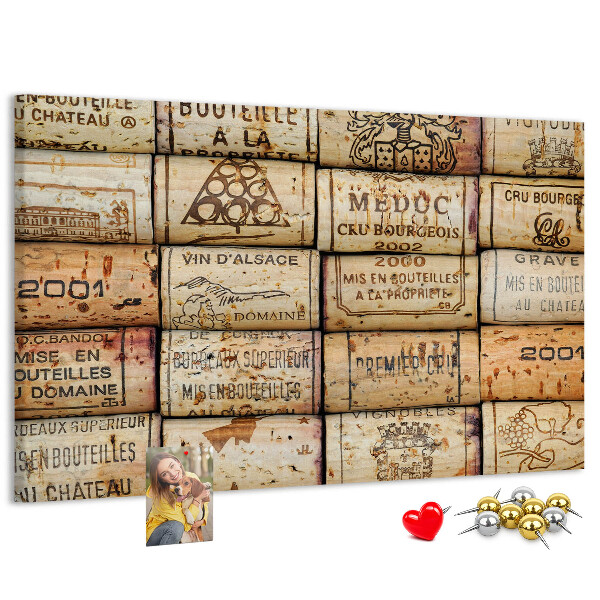 Tableau affichage liège Bouchons de vin de formes variées