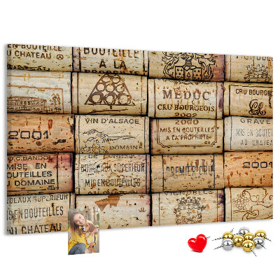 Tableau affichage liège Bouchons de vin de formes variées