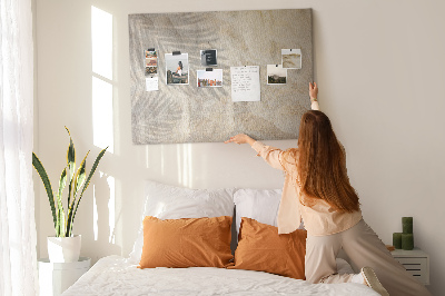 Tableau affichage liège Sable chaud de la plage avec des ombres délicates