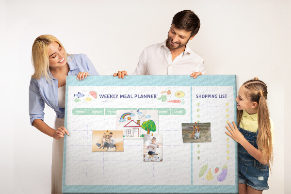 Tableau affichage liège Planificateur de repas pour toute la semaine