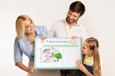Tableau en liège Planificateur de repas pour chaque semaine