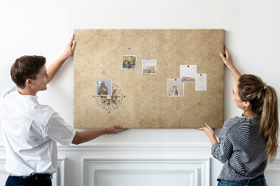 Tableau affichage liège Carte ancienne avec une boussole en arrière-plan.