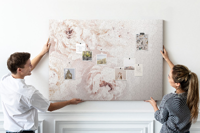 Tableau affichage liège Délicates pivoines blanches sur fond clair