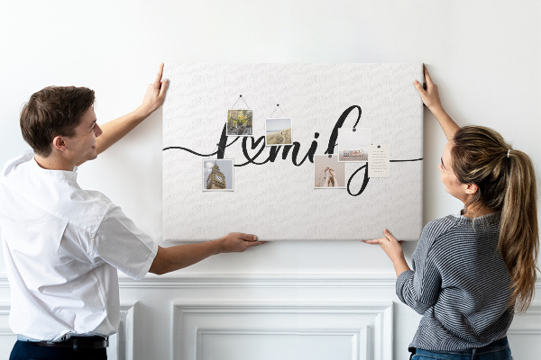 Tableau en liège Liens familiaux dans un style élégant
