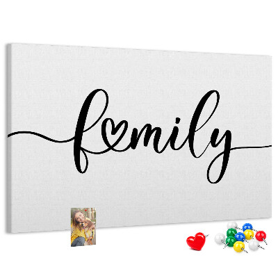 Tableau en liège Liens familiaux dans un style élégant