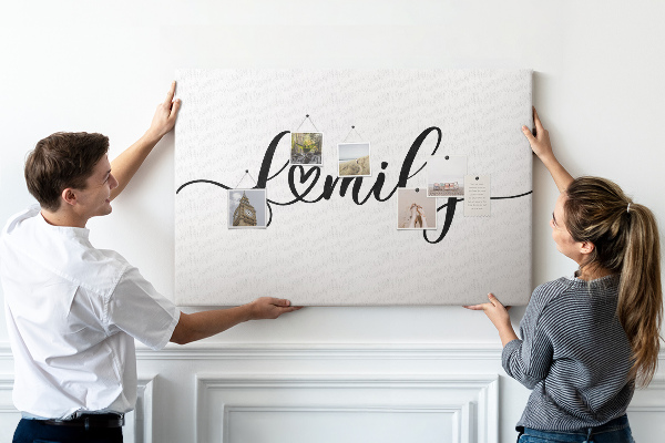Tableau en liège Liens familiaux dans un style élégant