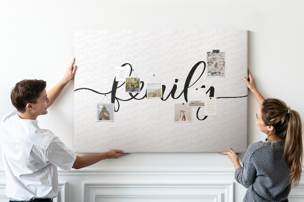 Tableau en liège Liens familiaux dans un style élégant