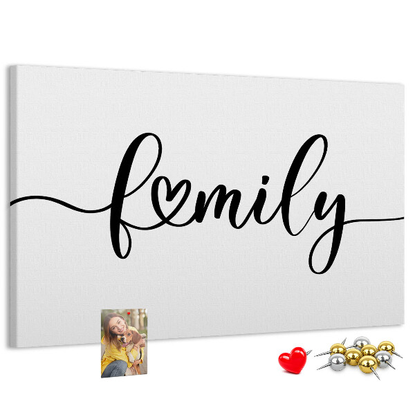 Tableau en liège Liens familiaux dans un style élégant