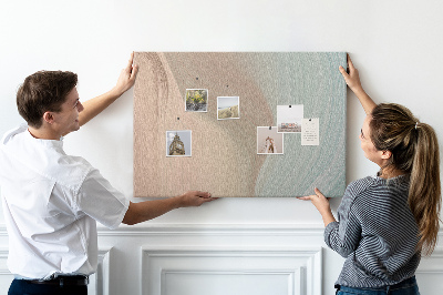Tableau de liège Des vagues délicates dans des tons pastel
