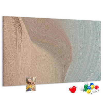 Tableau de liège Des vagues délicates dans des tons pastel