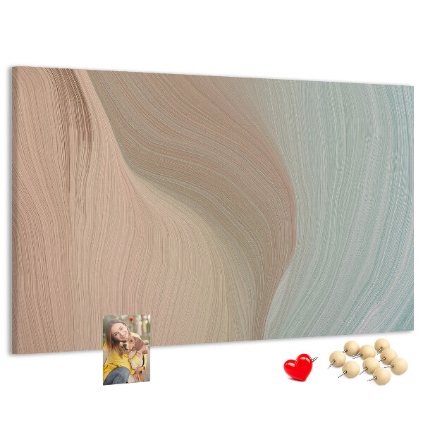 Tableau de liège Des vagues délicates dans des tons pastel